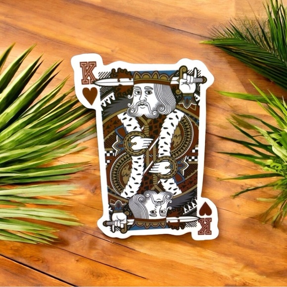 10 / $10 King of Hearts Playing Card Sticker - Playing Cards - Picture 1 of 2